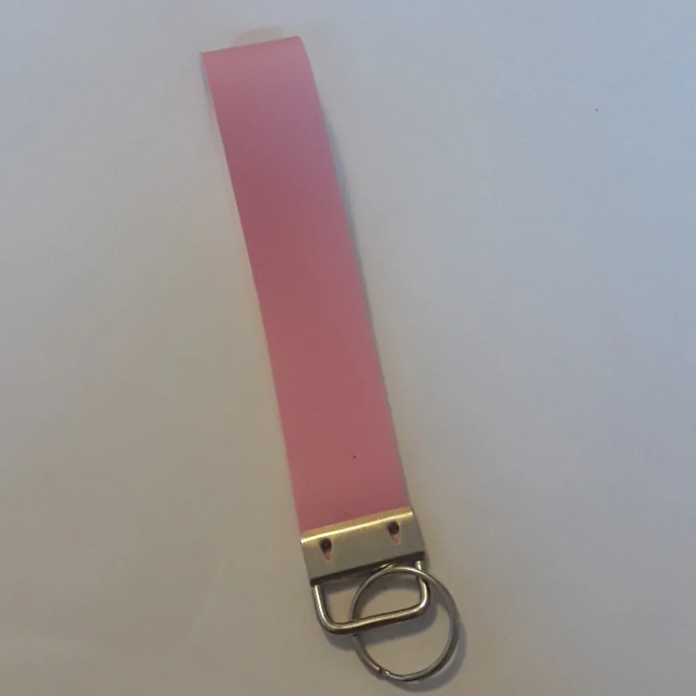 faux leather keychain wristlet
